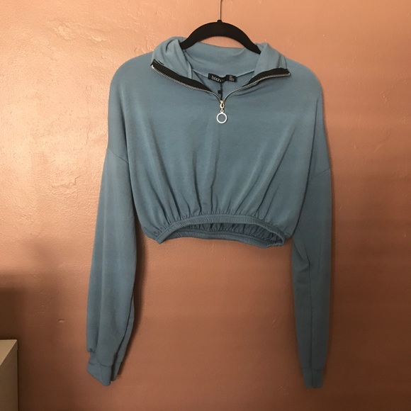 Zip front crop sweater - Picture 4 of 8